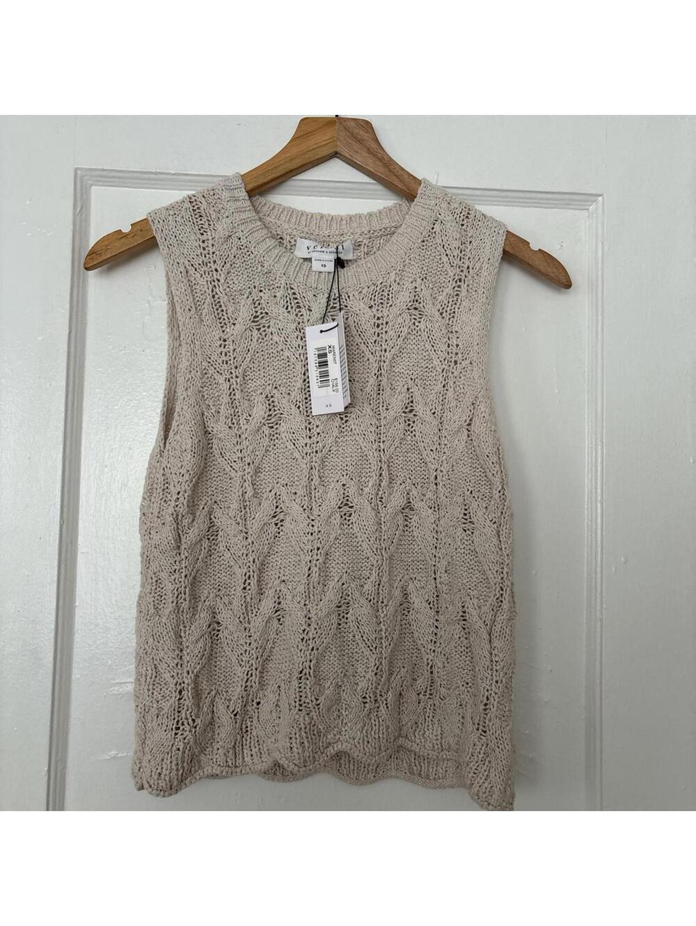 Velvet Women's Cream and Tan Gilet